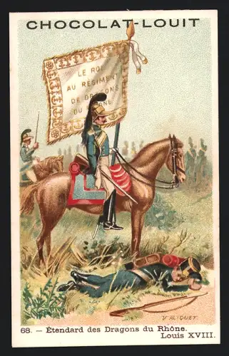 Sammelbild Chocolat Louit, Chocolats & Cacaos, Louis XVIII
