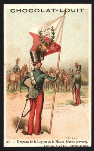 Sammelbild Chocolat Louit, Chocolats & Cacaos, Louis XVIII 1815-1820