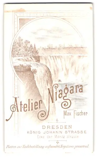 Fotografie Atelier Niagara, Dresden, König Johann Strasse, Niagara-Fälle mit Aussichtspunkt