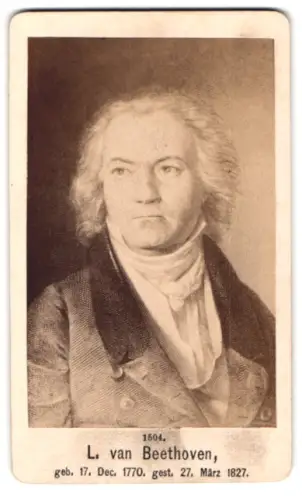 Fotografie Komponist Ludwig van Beethoven im Porträt