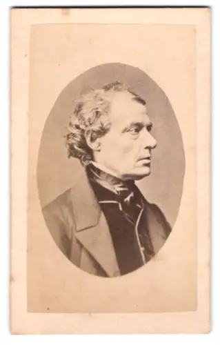 Fotografie Joseph Hyrtl, Österr.-ungar. Anatom, Porträt im Profil