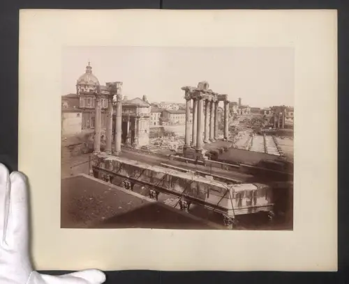 Fotografie unbekannter Fotograf, Ansicht Roma, Foro Romano, Grossformat 29 x 35cm
