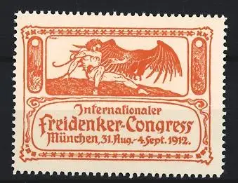 Reklamemarke München, Internationaler Freidenker-Congress 1912, Prometheus und Adler