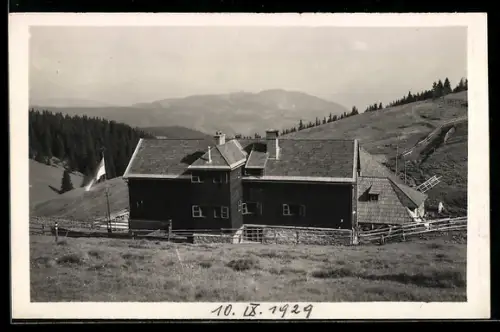 AK Kranichberger-Schwaig am Wechsel, Berghütte, Ansicht mit Umgebung