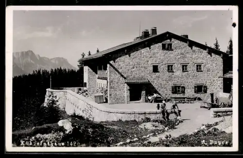 AK Kührointhaus, Ansicht mit Gästen aus der Vogelschau