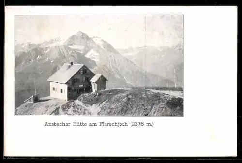AK Ansbacher Hütte, Berghütte am Flarschjoch