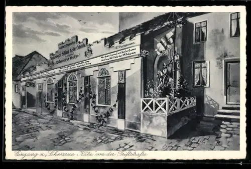 AK Ebernburg, Eingang z. Schwarze-Katz von der Triftstrasse