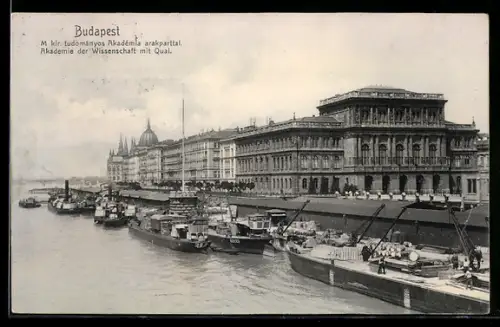 AK Budapest, Akademie der Wissenschaft mit Quai