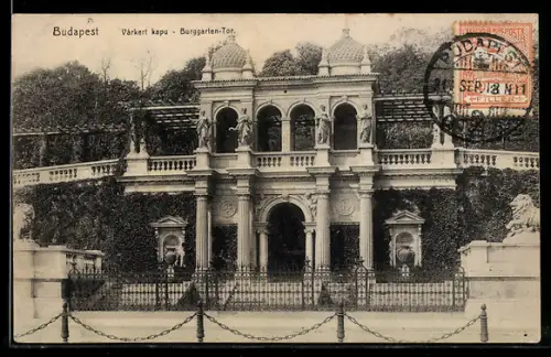 AK Budapest, Burggarten-Tor