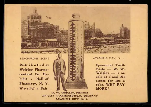 AK Atlantic City /NJ, Beachfront Scene, Spearmint Toothpaste