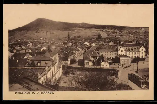 AK Neustadt a. d. Haardt, Ortsansicht aus der Vogelschau