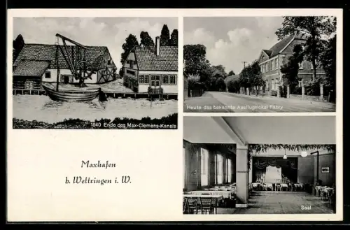 AK Wettringen, Gasthaus Fabry Aussen- und Innenansicht