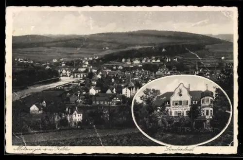 AK Melsungen a. d. Fulda, Gasthof Lindenlust, Teilansicht