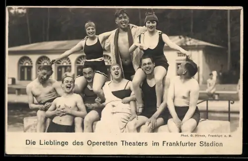 AK Frankfurt-Niederrad, Die Lieblinge des Operetten-Theaters im Frankfurter Stadion