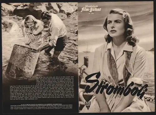 Filmprogramm IFB Nr. 933, Stromboli, Ingrid Bergman, Mario Vitale, Regie: Roberto Rossellini