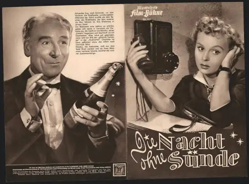 Filmprogramm IFB Nr. 922, Die Nacht ohne Sünde, Bruni Löbel, Paul Klinger, Regie: Karl Georg Külb