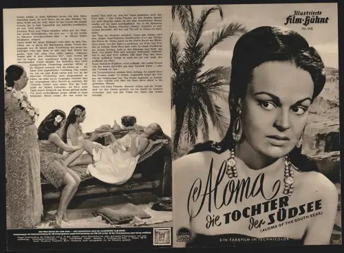 Filmprogramm IFB Nr. 918, Aloma die Tochter der Südsee, Dorothy Lamour, Jon Hall, Regie: Santell