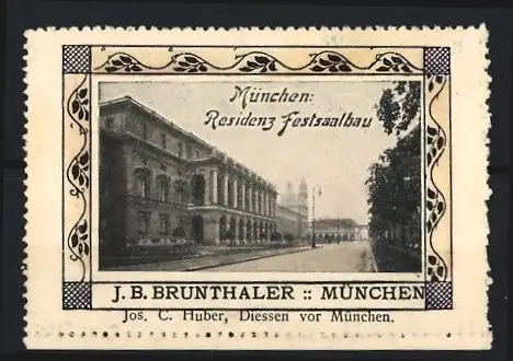 Reklamemarke München, Residenz Festsaalbau, Gebäudeansicht