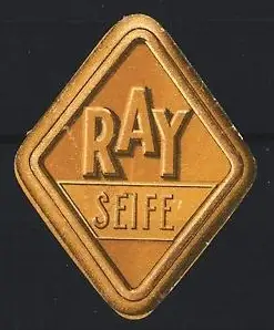 Reklamemarke Ray Seife, Stück seife in Diamantform