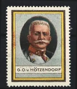 Reklamemarke Portrait K.u.k. General-Oberst von Hötzendorf