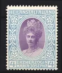Reklamemarke Alland, Heilanstalt, Portrait Erzherzogin Maria Josepha von Österreich