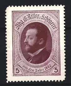 Reklamemarke Georg Ritter von Schönerer, Porträt des österreichischen Politikers