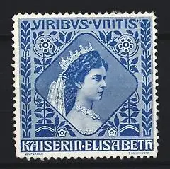 Reklamemarke Viribus Unitis, Sisi Kaiserin Elisabeth von Österreich, Krone