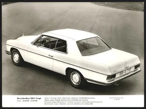 Fotografie Auto Mercedes Benz 250 E Coupe, Kfz mit Kennzeichen Böblingen, Werkfoto