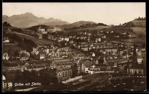 AK St. Gallen, Panorama mit Säntis
