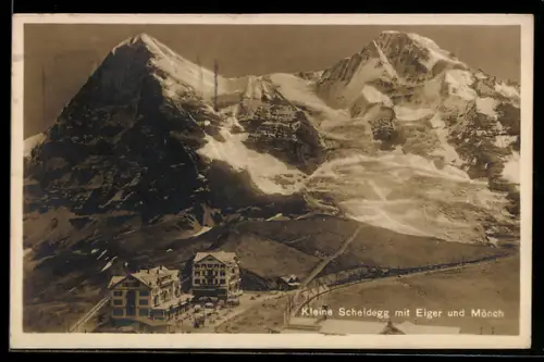AK Kleine Scheidegg, Panorama mit Eiger und Mönch