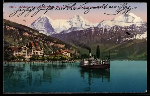 AK Gunten, Eiger, Mönch und Jungfrau