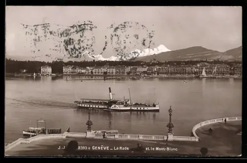 AK Genève, La Rade et le Mont-Blanc