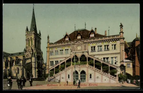 AK Bern, Rathaus und Christkatholische Kirche