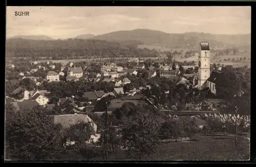 AK Suhr, Teilansicht mit Kirche