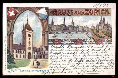 AK Zürich, Ortsansicht, Schweiz. Landesmuseum