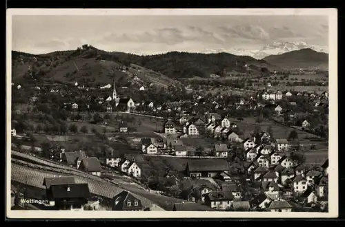 AK Wettingen, Ortsansicht bei Tag