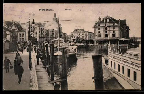 AK Rorschach, Hotel Hirschen am Hafen