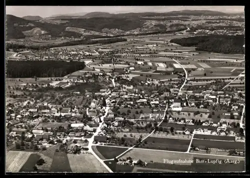 AK Birr /Aargau, Flugaufnahme von Birr und Lupfig, Gesamtansicht