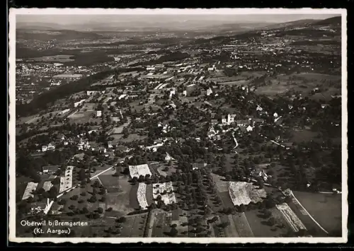 AK Oberwil /Bremgarten, Luftaufnahme, Ortsansicht