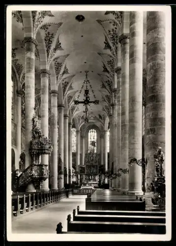 Foto-AK Deutscher Kunstverlag, Nr.1: Straubing, Inneres der Kirche St. Jakob