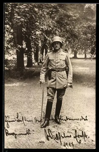 AK Regimentskommandeur Wilhelm Ernst in Uniform