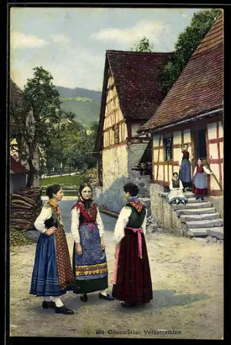 AK Odenwälder Volkstrachten