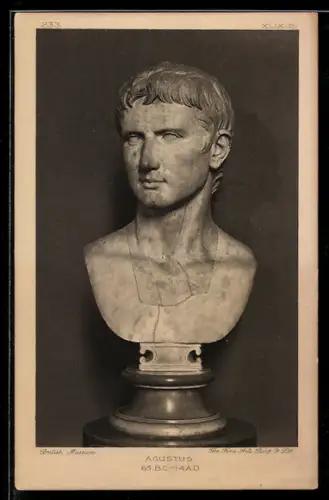 AK Büste des Römers Augustus im Britischen Museum