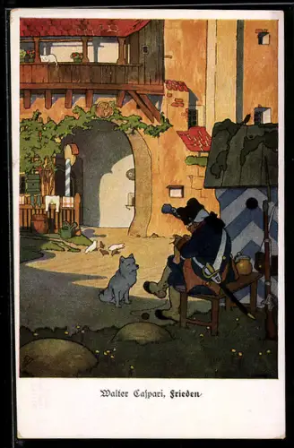 Künstler-AK Walter Caspari: Frieden