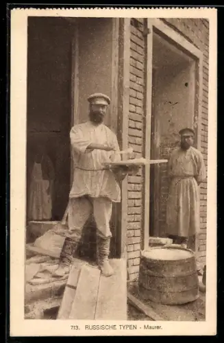 AK Russische Typen, Maurer