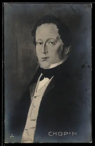 AK Komponist Frederic Chopin, Halbportrait