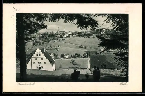 AK Freudenstadt /Schwarzwald, Bärenschlössle u. Ortsansicht