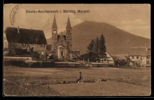 AK Klosterreichenbach i. Württbg., Kloster, Kirche, Ortsansicht