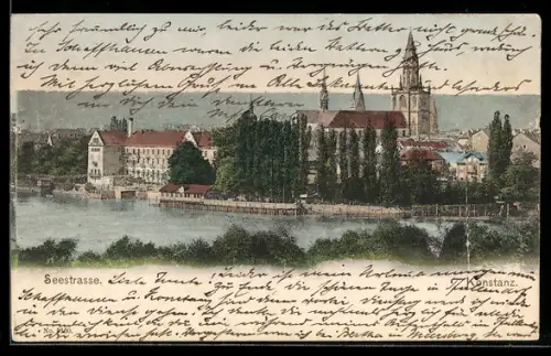 AK Konstanz, Seestrasse, Münster