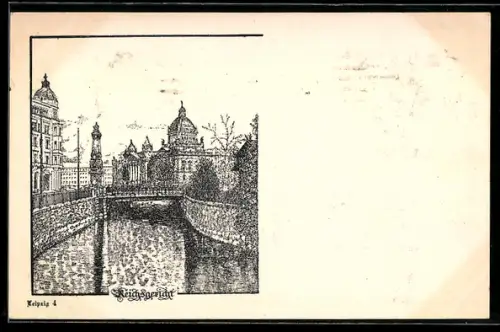 Künstler-AK Leipzig, Reichsgericht